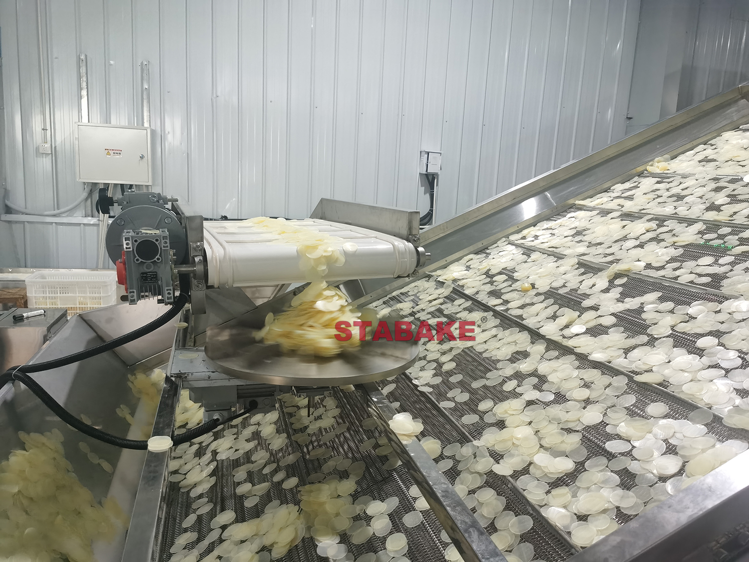 production industrielle de craquelins de crevettes 