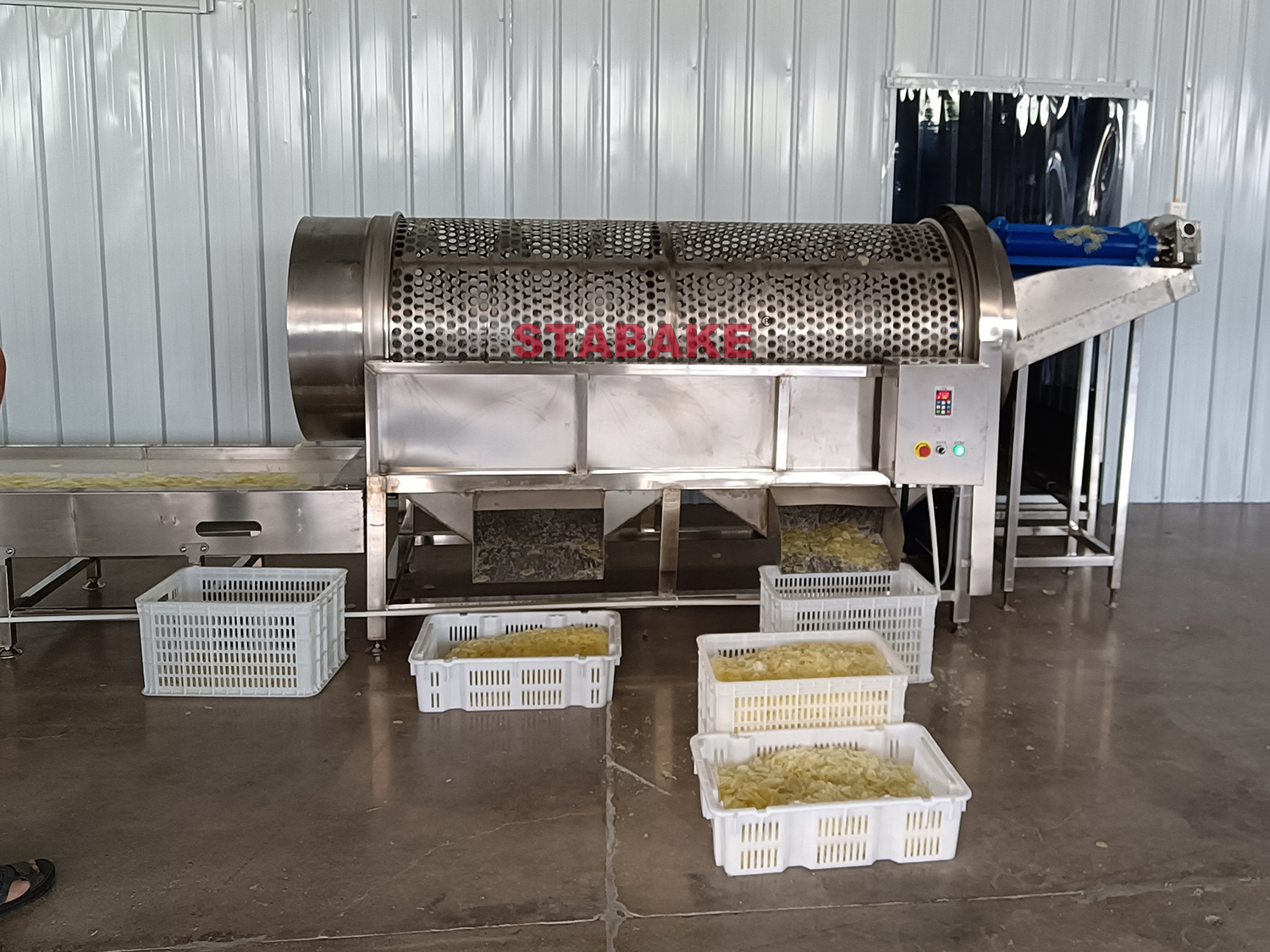 tamiseur de chips de craquelins de crevettes